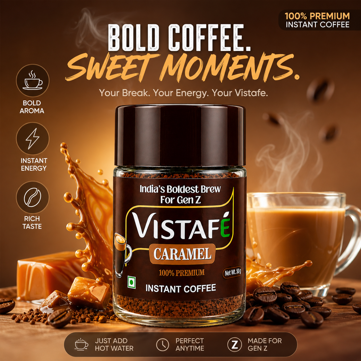 Vistafé Caramel Premium Instant Coffee - Image 5