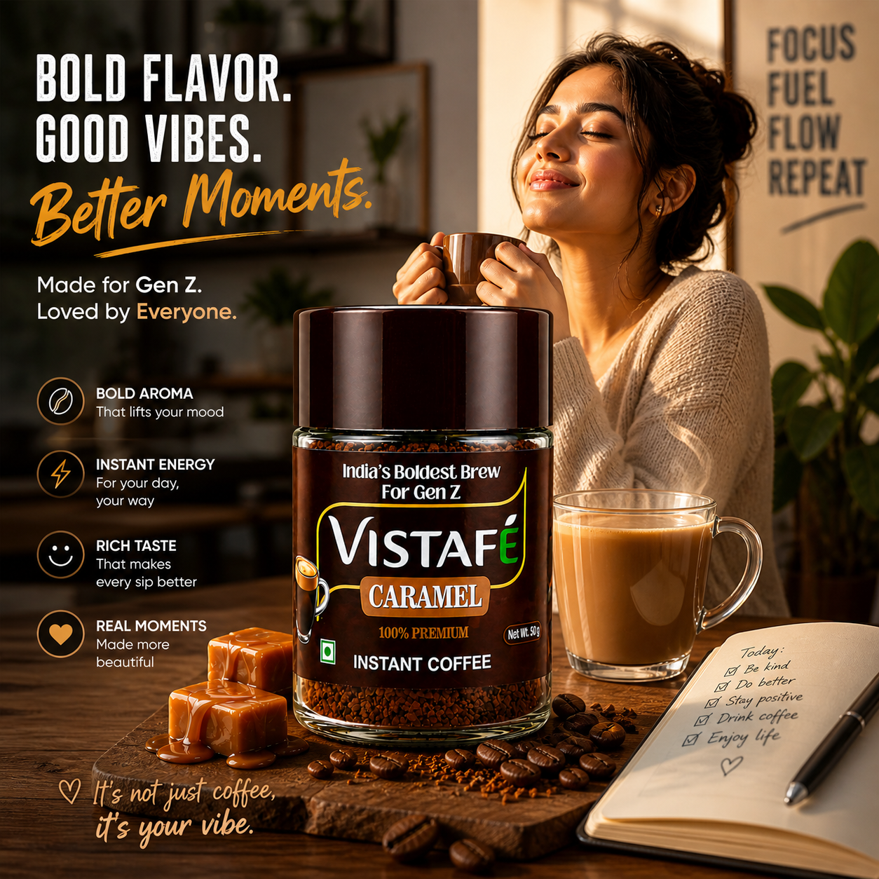 Vistafé Caramel Premium Instant Coffee - Image 3
