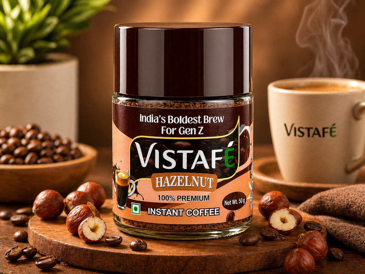 Vistafé Hazelnut Premium Instant Coffee