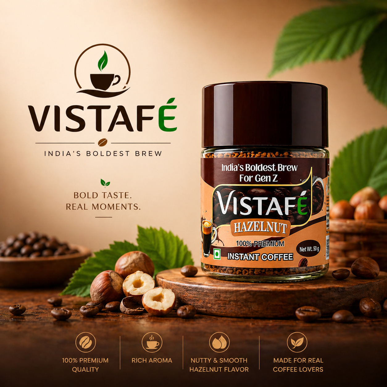 Vistafé Hazelnut Premium Instant Coffee - Image 3