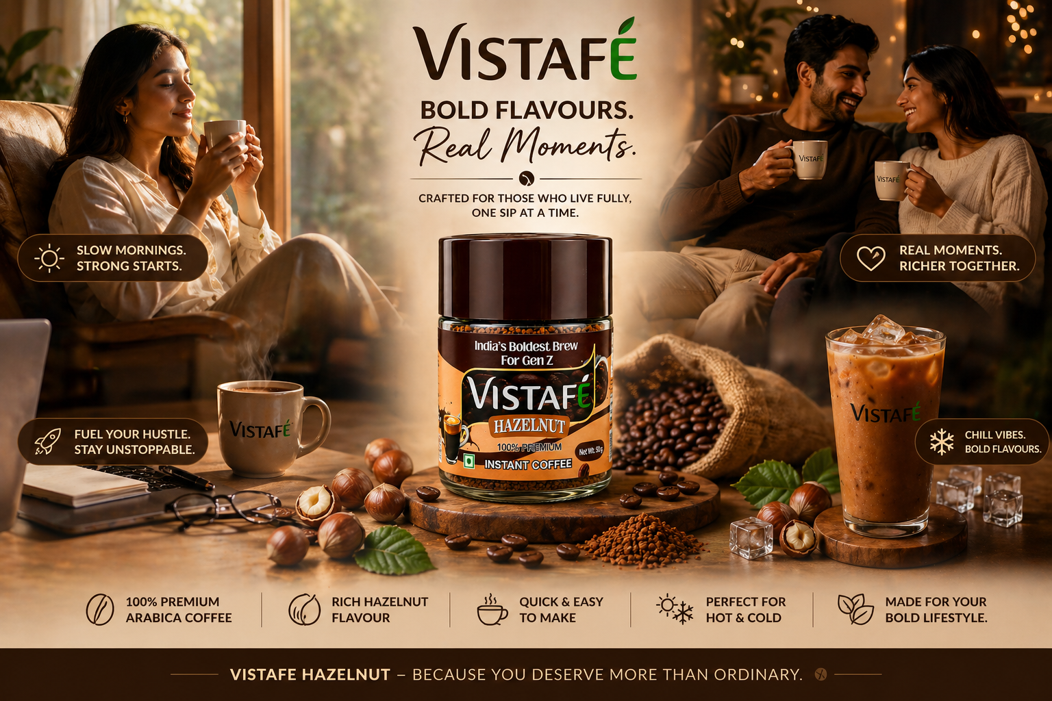 Vistafé Hazelnut Premium Instant Coffee - Image 2